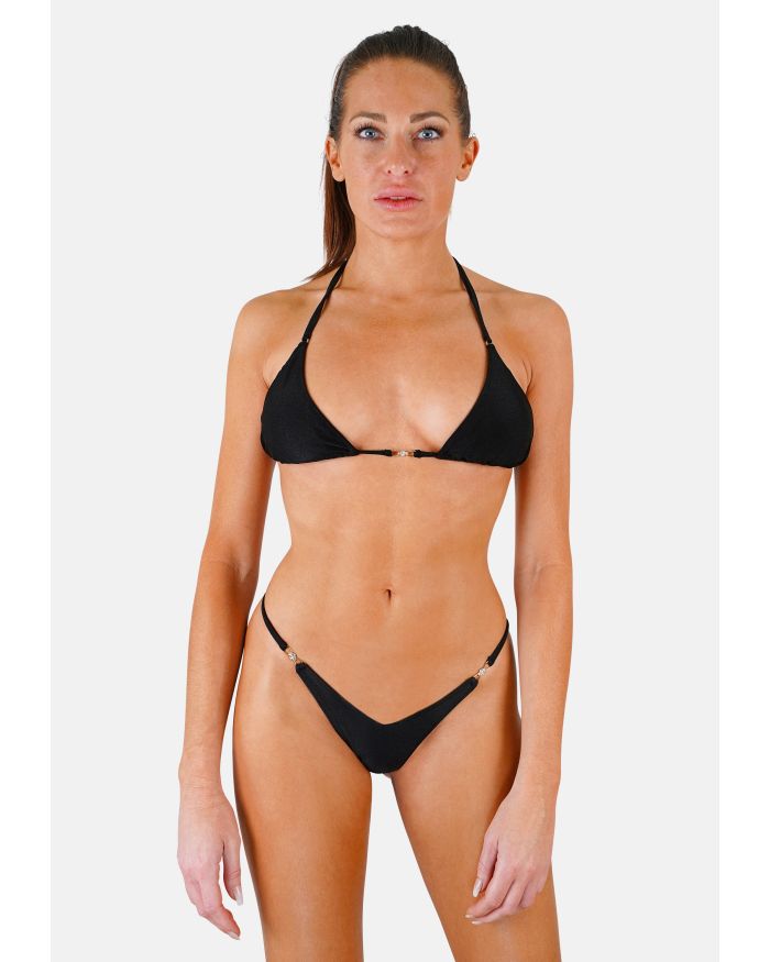 Maillot de bain string triangle bikini brésilien noir Séduction